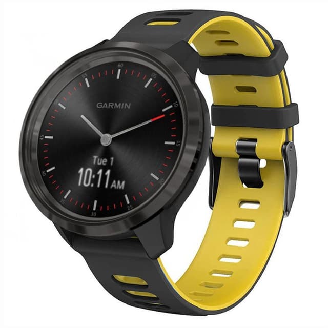 Twin Sport armbånd Garmin Vivomove 3 - Svart/gul
