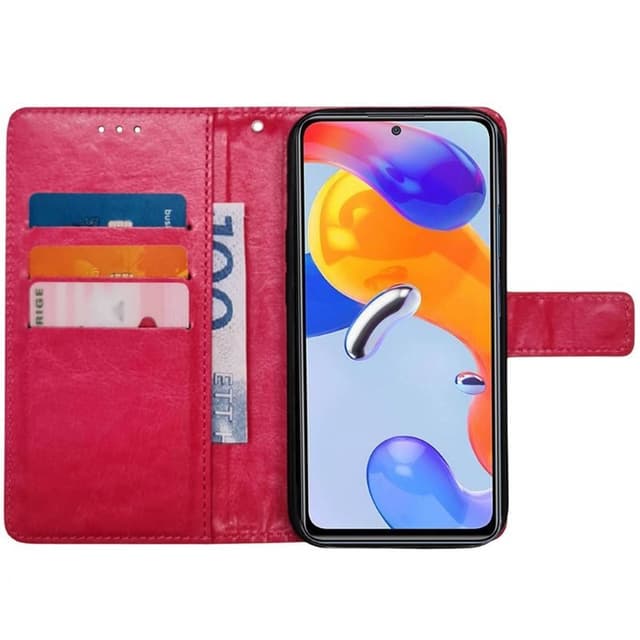 Wallet cover 3-kort Xiaomi Redmi Note 11 Pro 5G - Lyserød