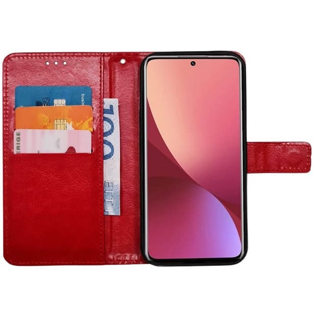 Wallet cover 3-kort Xiaomi 12 Pro - Rød