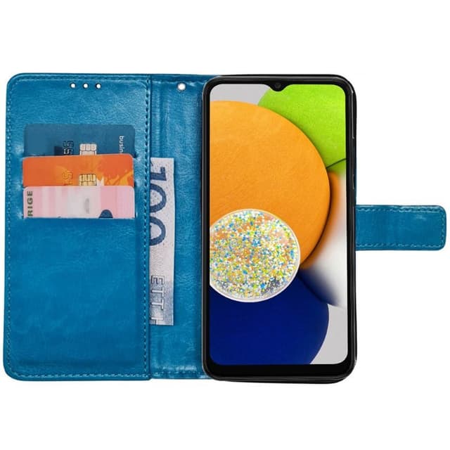 Wallet cover 3-kort Samsung Galaxy A03s - Lyseblå