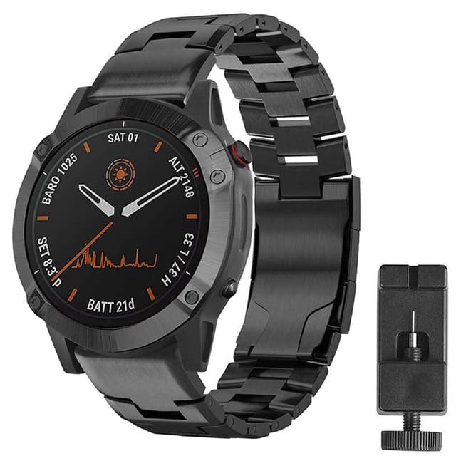 Rannekoru titaani Garmin Fenix 7 - Musta