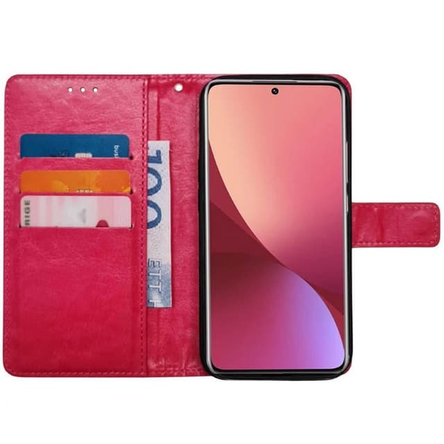 Mobilplånbok 3-kort Xiaomi 12 Pro - Rosa