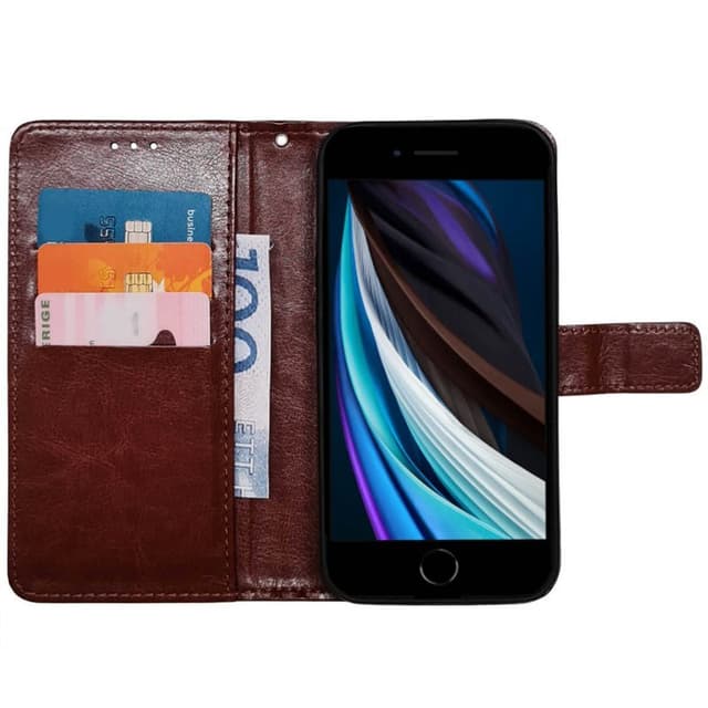 Wallet cover 3-kort Apple iPhone SE 2022 - Brun