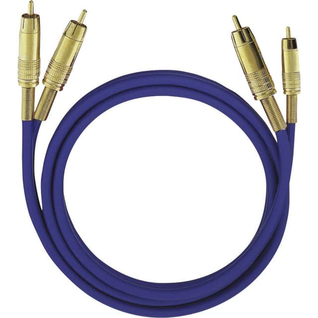 Phono Audio Tilslutningskabel [2x Cinch-stik - 2x Cinch-stik] 5.00 m Blå forgyldte stik Oehlbach NF 1 Master
