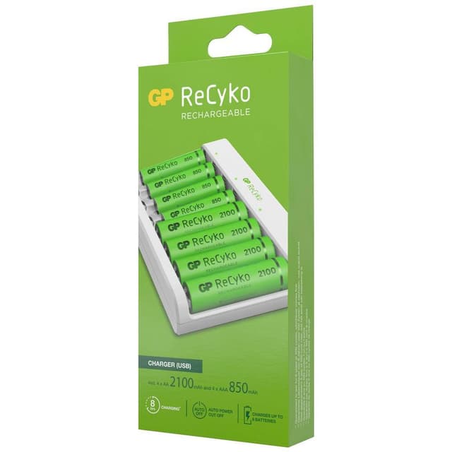 GP Batteries 130E811USB210/85C8 Oplader til runde celler 1 stk