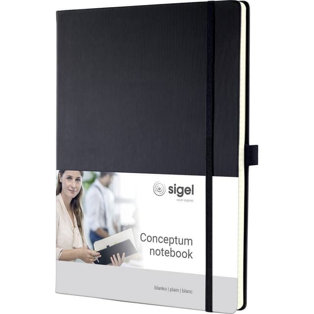 Sigel anteckningsbok Conceptum/CO110 A4 h svart 80 g