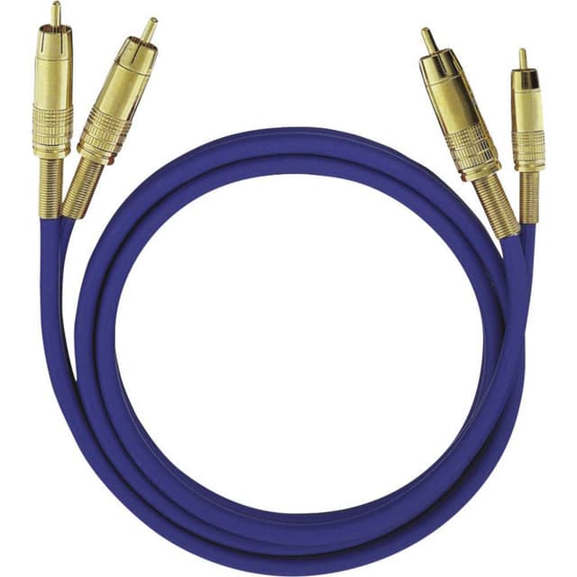 Phono Audio Tilslutningskabel [2x Cinch-stik - 2x Cinch-stik] 0.50 m Sort forgyldte stik Oehlbach NF 1 Master