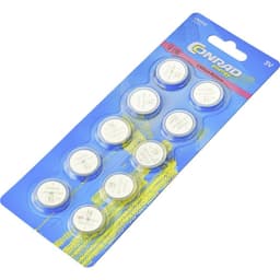 Conrad energy Knappcell CR 2032 Litium 220 mAh 3 V 10