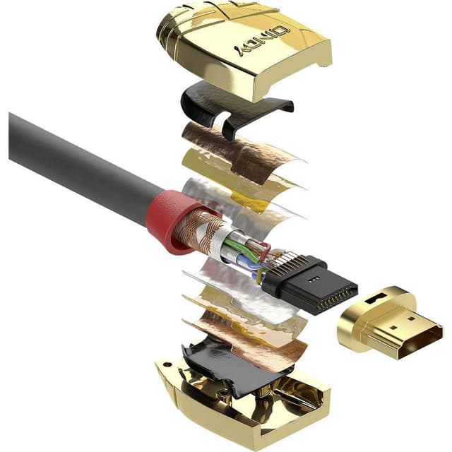 LINDY HDMI Cable 20.00 m 37868  Grey [1x HDMI plug - 1x