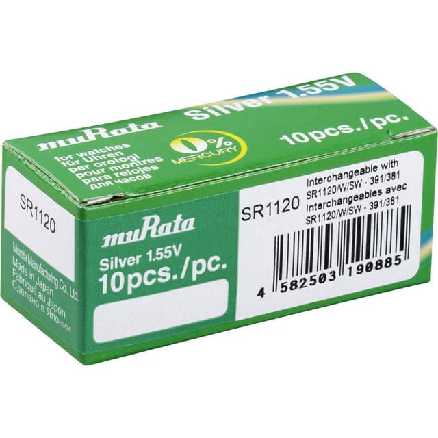 Murata SR1120-PBWW Knappcell 381 Silveroxid 60 mAh 1.55