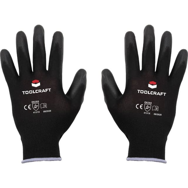 Polyester, Polyuretan Arbetshandske Storlek (handskar):