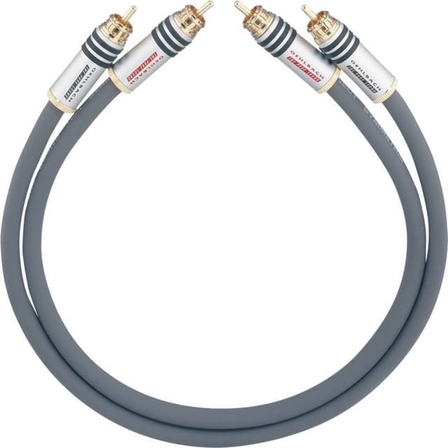 Phono Audio Tilslutningskabel [2x Cinch-stik - 2x Cinch-stik] 1.00 m Antracit forgyldte stik Oehlbach NF 14 MASTER