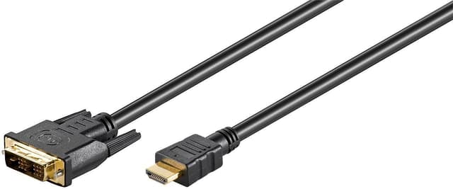 Goobay DVI-D/HDMI™-kabel, forgyldt