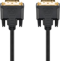 Goobay DVI-I Full HD-kabel Dual Link, Guldpläterad