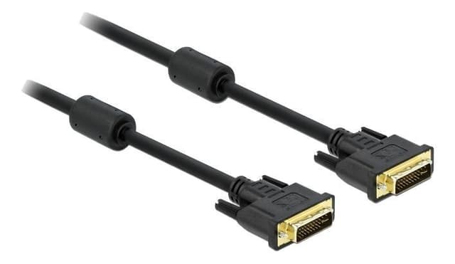 DeLock Kabel DVI 24+5 hane > DVI 24+5 hane, 3 m, svart