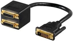 Goobay DVI-adapterkabel, Guldpläterad