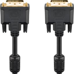 Goobay DVI-D Full HD-kabel Dual Link, Guldpläterad