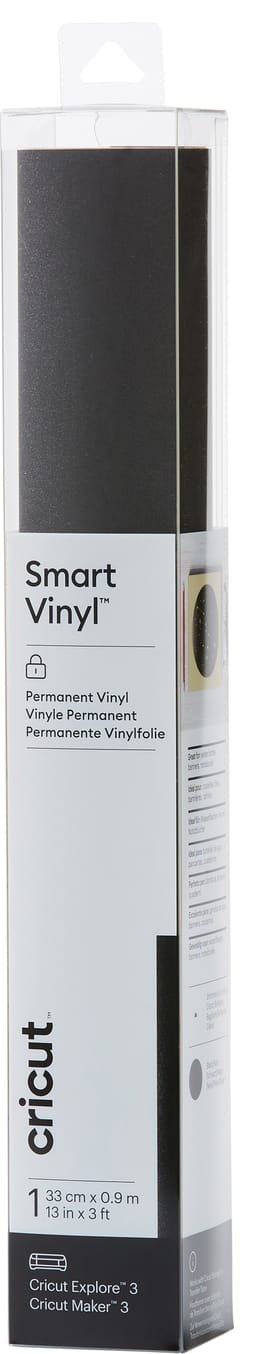 Cricut Smart Vinyl Permanent arkki 33 x 91 cm (kimmeltävä musta)