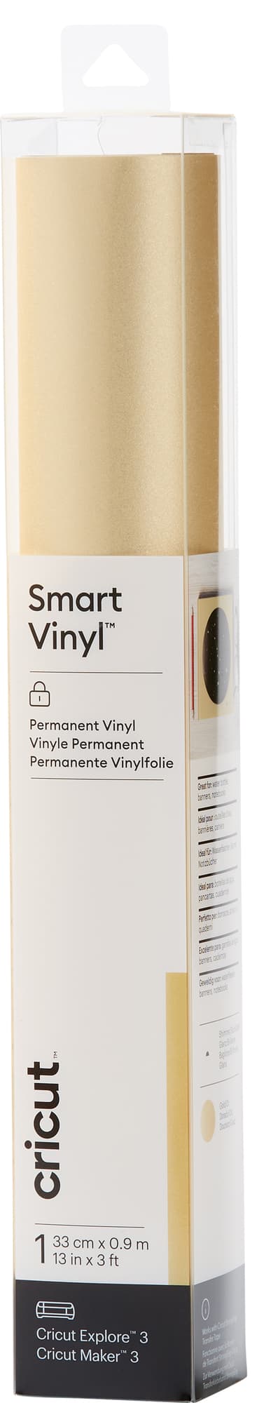 Cricut Smart Vinyl Permanent ark 33 x 91cm (guld)