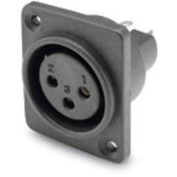 Hicon HI-X3DF-HD-B XLR-kontakter Flänsanslutning Antal