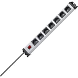 Kopp 226820011 Stikdåse med afbryder 7x Grå, Sort Stik