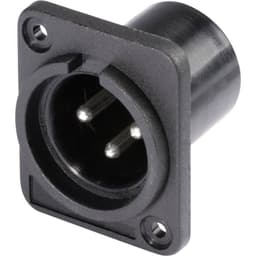 Hicon HI-X3DM-P XLR-stik Flangestik, kontakter lige