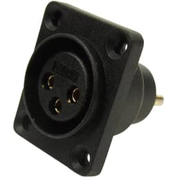 Cliff CP30070 CP30070 XLR-kontakter Flänsanslutning rak