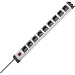 Kopp 227020018 Stikdåse med afbryder 9x Grå, Sort Stik