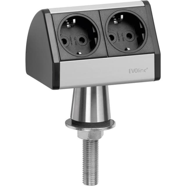 EVOline 93022055 Förgreningsdosa utan brytare 2x Svart,