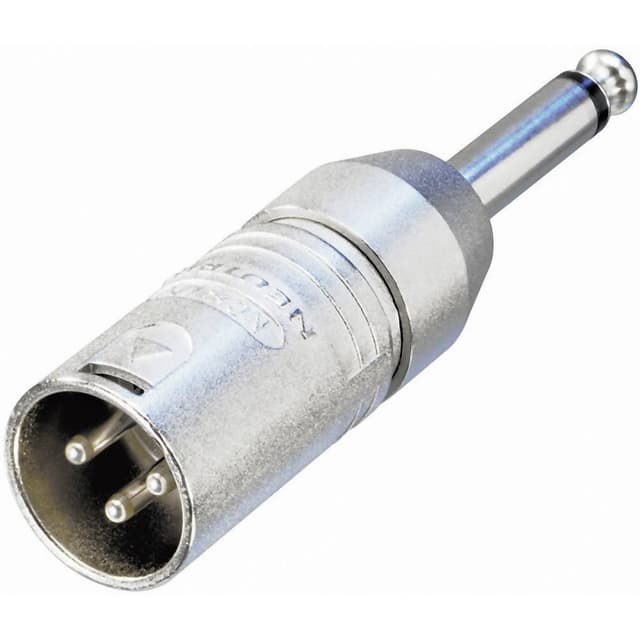 XLR-adapter XLR-hankontakt - Teleplugg 6.35 mm Mono
