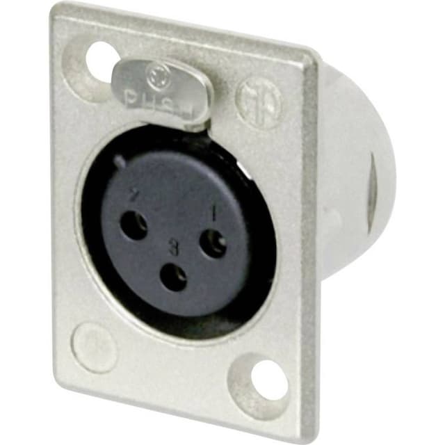 Neutrik NC3FP-1 NC3FP-1 XLR-kontakter Flänsanslutning