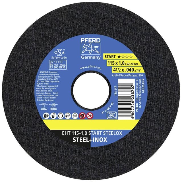 Delningsskiveset 115 mm 22.23 mm PFERD EHT 115-1,0