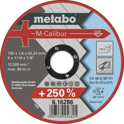 Separationspår rakt 25 delar 125 mm 22.23 mm Metabo