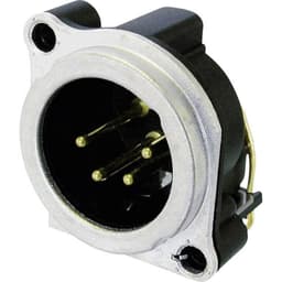 Neutrik NC4MBH XLR-stik Flangestik, kontakter vinklet