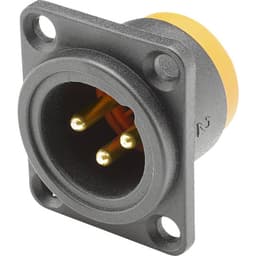 Hicon HI-X3DM-HD-B XLR-kontakter Flänsstickkontakt
