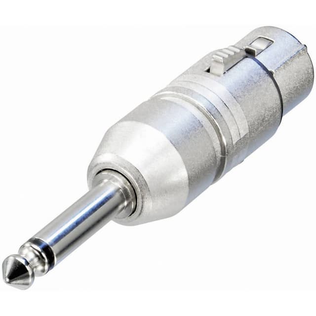 XLR-adapter XLR-honkontakt - Teleplugg 6.35 mm Mono