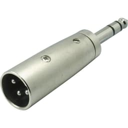 XLR-adapter XLR-hankontakt - Teleplugg 6.35 mm Stereo