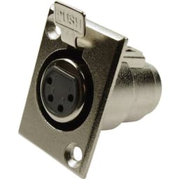 Cliff FC6120 FC6120 XLR-kontakter Flänsanslutning rak