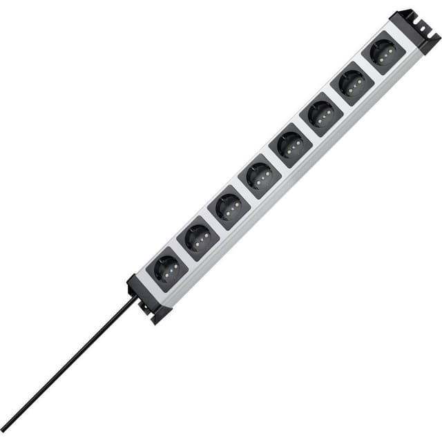 Kopp 226720018 Stikdåseliste 6x Grå, Sort Stik med