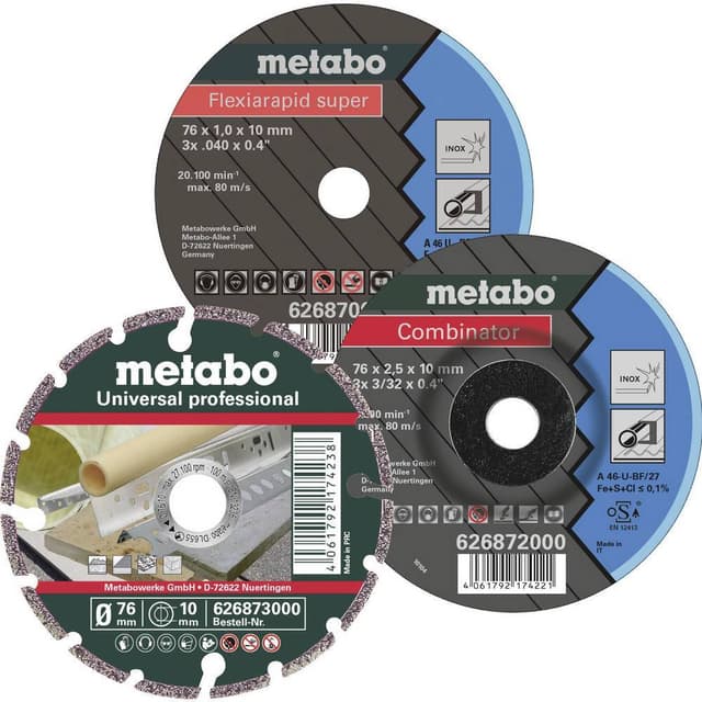 Separationspår rakt 3 delar 76 mm Metabo 626879000 3 st