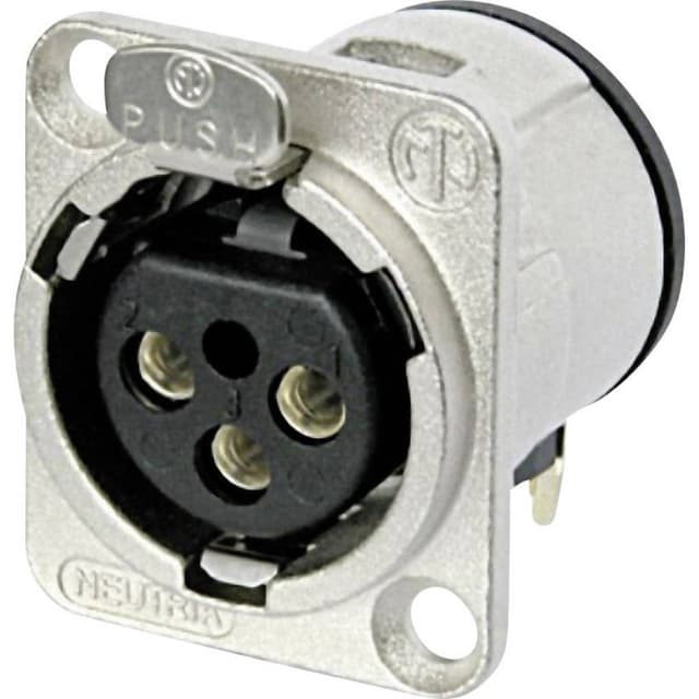 Neutrik NC3FD-H NC3FD-H XLR-kontakter Flänsanslutning