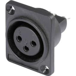 Hicon HI-X3DF-P HI-X3DF-P XLR-kontakter Flänsanslutning