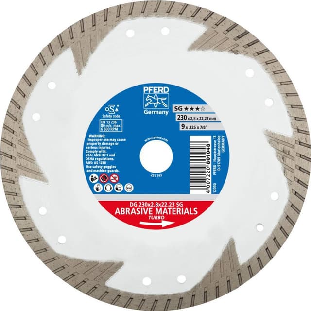 PFERD 68000024 Diamantkapskiva DG 230 x 2,8 x 22,23 SG