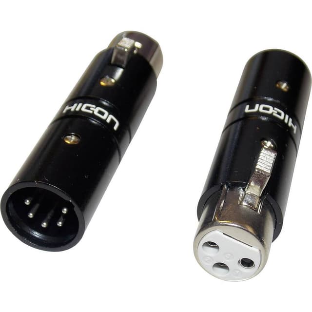 XLR-adapter XLR-honkontakt - XLR-hankontakt Hicon