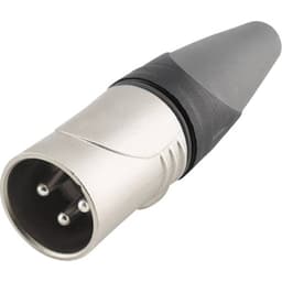 Hicon HI-X3CM-HD XLR-stik Stik, lige Poltal: 3 Sort,