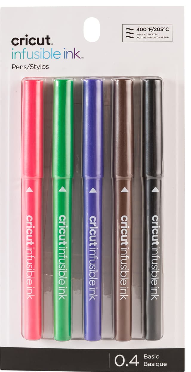 Cricut Basic Infusible Ink penner med fin tupp 0,4 (5-pakning)