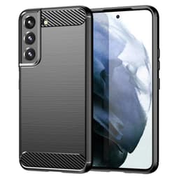 SKALO Samsung S22 Armor Carbon Iskunkestävä TPU suojakuori - Musta