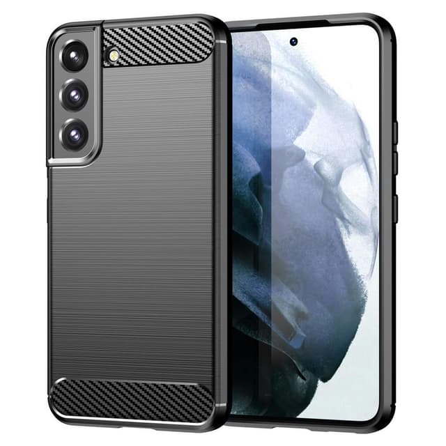 SKALO Samsung S22 Armor Carbon Iskunkestävä TPU suojakuori - Musta