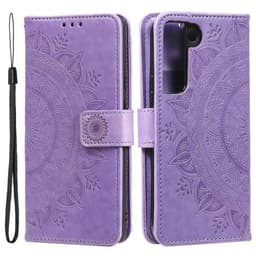 SKALO Samsung S22 Mandala lompakkokotelo - Violetti