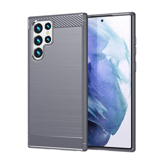 SKALO Samsung S22 Ultra Armor Carbon Stødsikker TPU-cover - Grå